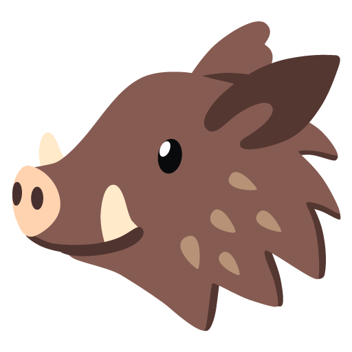 Boar as drawn by Google in Android 11.0