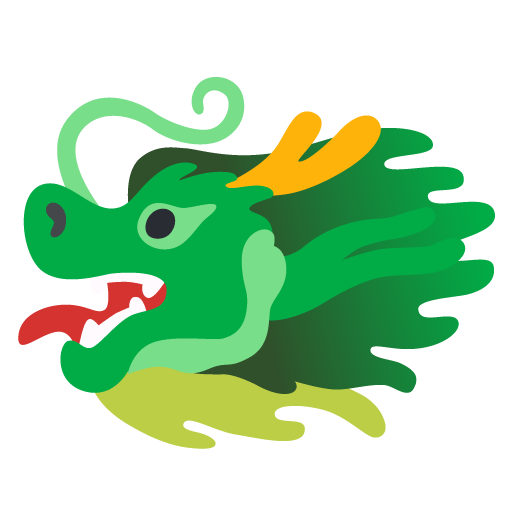 ドラゴンの顔 as drawn by Google in Android 11.0