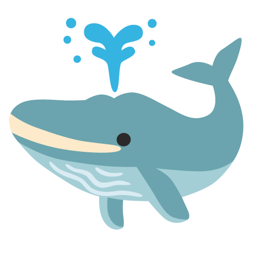 Spouting Whale as drawn by Google in Android 11.0