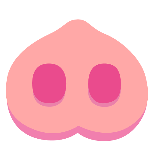 Pig Nose as drawn by Google in Android 11.0