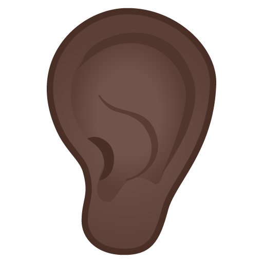 Ear: Dark Skin Tone, the previous design