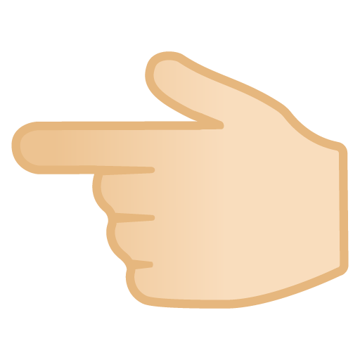 Backhand Index Pointing Left: Light Skin Tone, the previous design