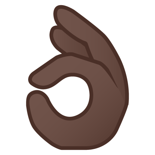 OK Hand: Dark Skin Tone, the previous design
