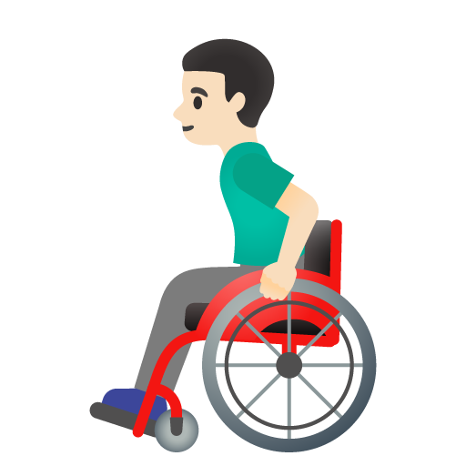 Man in Manual Wheelchair: Light Skin Tone, the previous design