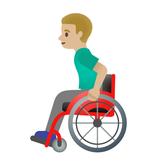 Man in Manual Wheelchair: Medium-Light Skin Tone, the previous design
