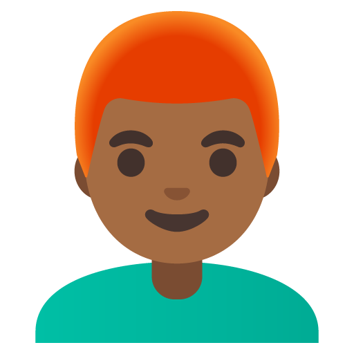 Man: Medium-Dark Skin Tone, Red Hair, the design in this release