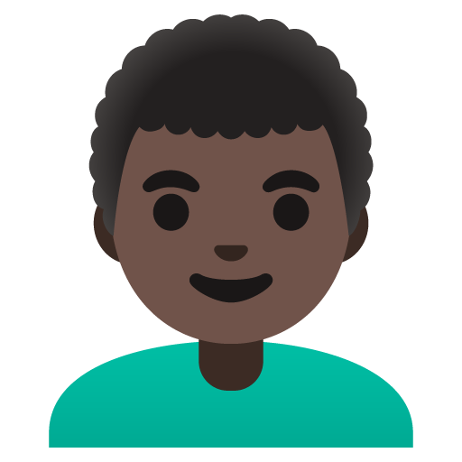 Man: Dark Skin Tone, Curly Hair, the design in this release