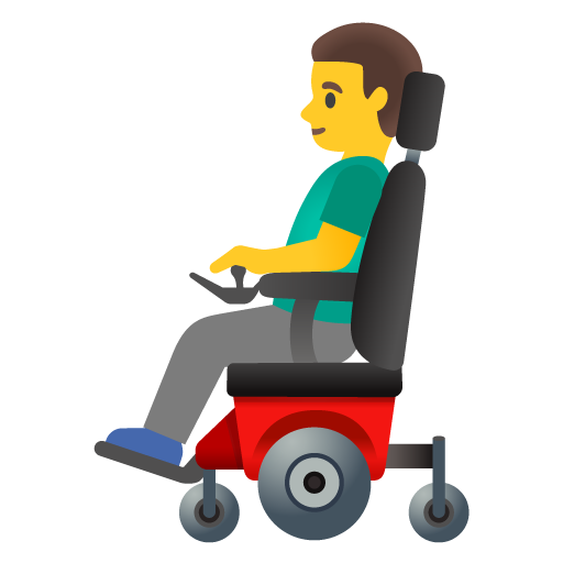 Man in Motorized Wheelchair, the previous design