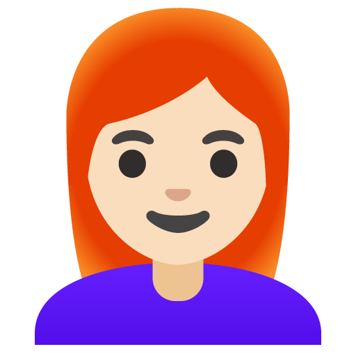 Woman: Light Skin Tone, Red Hair, the design in this release