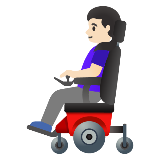 Woman in Motorized Wheelchair: Light Skin Tone, the previous design