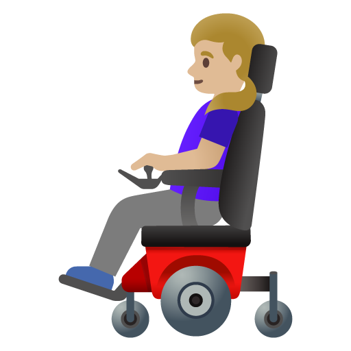 Woman in Motorized Wheelchair: Medium-Light Skin Tone, the previous design