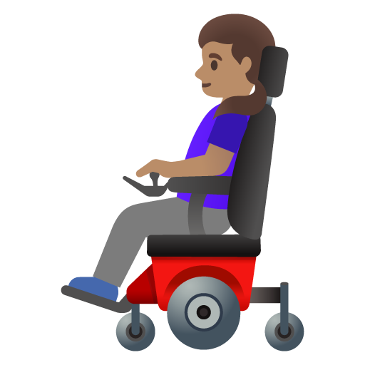 Woman in Motorized Wheelchair: Medium Skin Tone, the previous design
