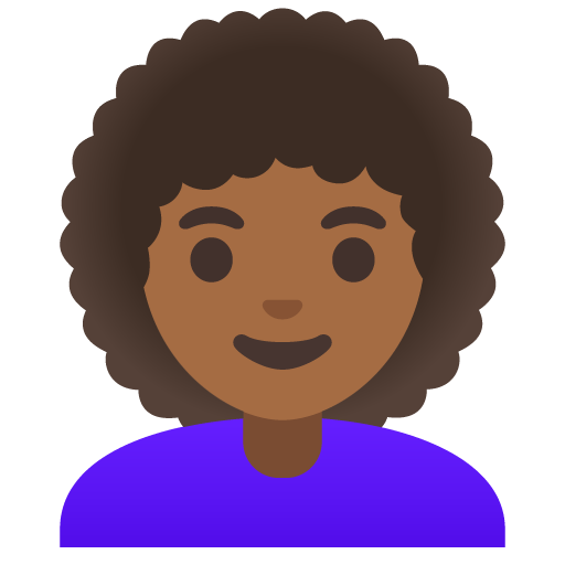 Woman: Medium-Dark Skin Tone, Curly Hair, the design in this release