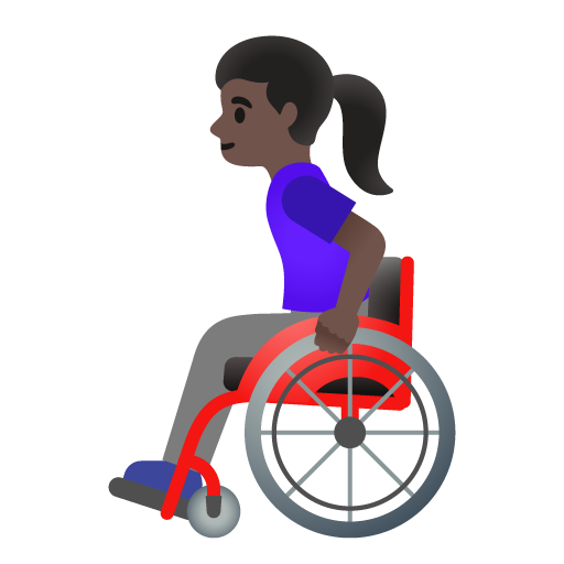 Woman in Manual Wheelchair: Dark Skin Tone, the previous design