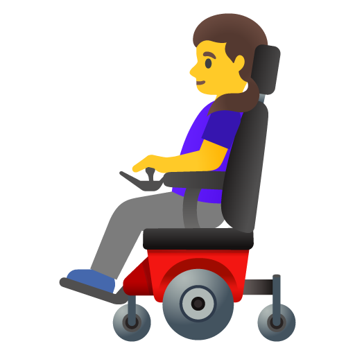 Woman in Motorized Wheelchair, the previous design