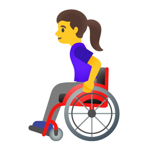 Woman in Manual Wheelchair, the previous design