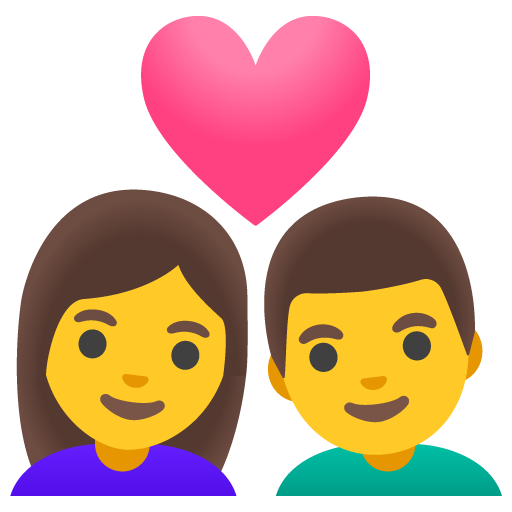 Couple with Heart: Woman, Man, the previous design