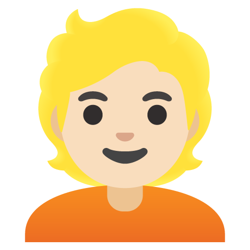 Person: Light Skin Tone, Blond Hair, the design in this release