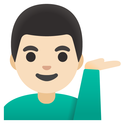 Man Tipping Hand: Light Skin Tone, the design in this release
