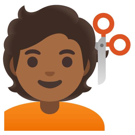 Person Getting Haircut: Medium-Dark Skin Tone, the previous design