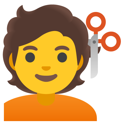 Person Getting Haircut, the previous design