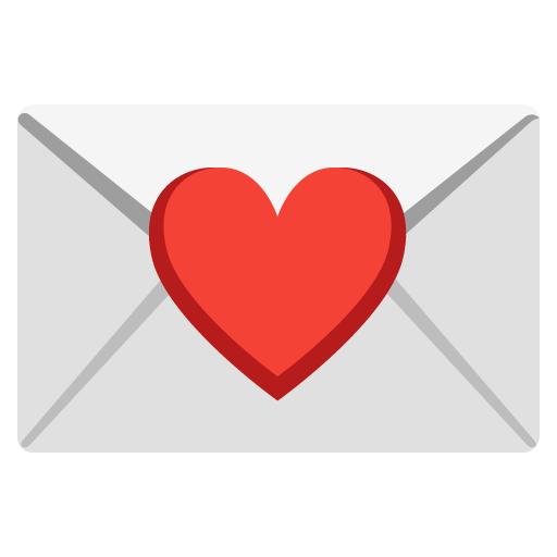Love Letter as drawn by Google in Android 11.0