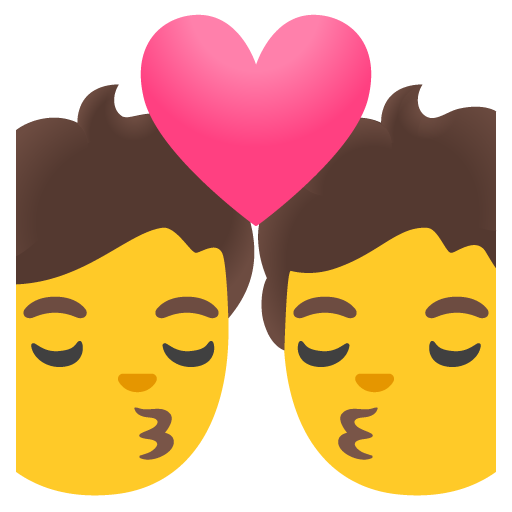 Kiss as drawn by Google in Android 11.0