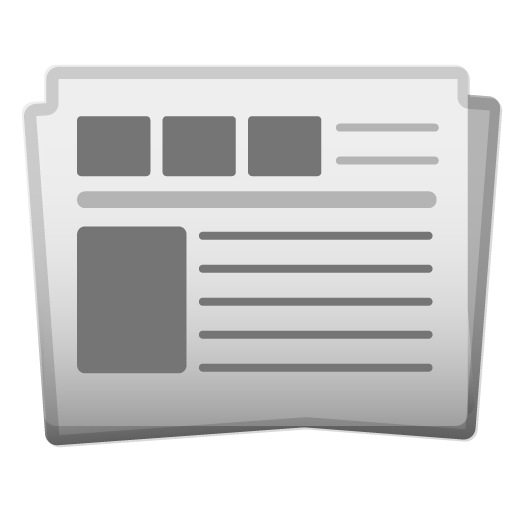 Newspaper as drawn by Google in Android 11.0