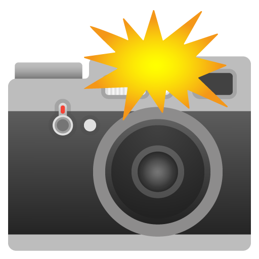 Camera with Flash as drawn by Google in Android 11.0