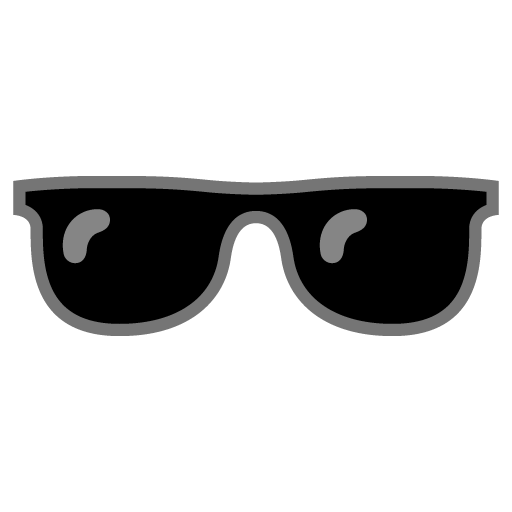 Sunglasses as drawn by Google in Android 11.0