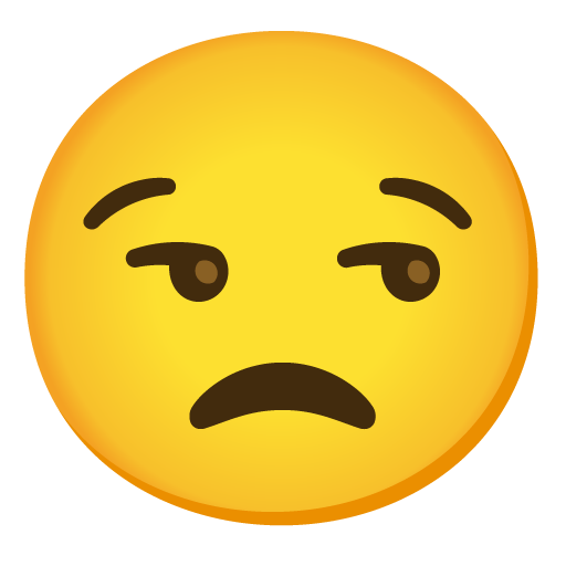 Rosto Aborrecido as drawn by Google in Android 11.0