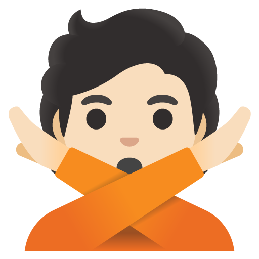 Person Gesturing NO: Light Skin Tone, the design in this release