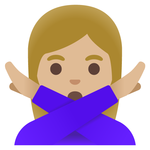 Woman Gesturing NO: Medium-Light Skin Tone, the design in this release