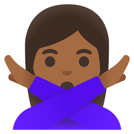 Woman Gesturing NO: Medium-Dark Skin Tone, the design in this release