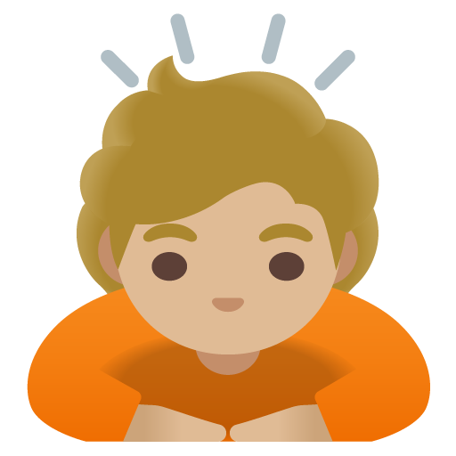 Person Bowing: Medium-Light Skin Tone, the design in this release