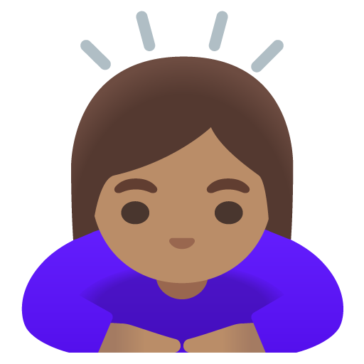 Woman Bowing: Medium Skin Tone, the design in this release