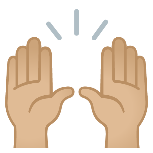 Raising Hands: Medium-Light Skin Tone, the design in this release
