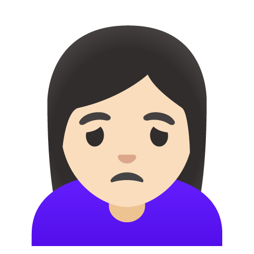 Woman Frowning: Light Skin Tone, the design in this release