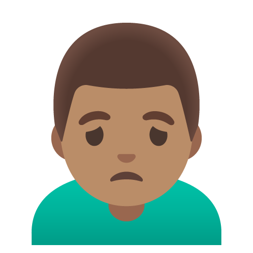 Man Frowning: Medium Skin Tone, the design in this release