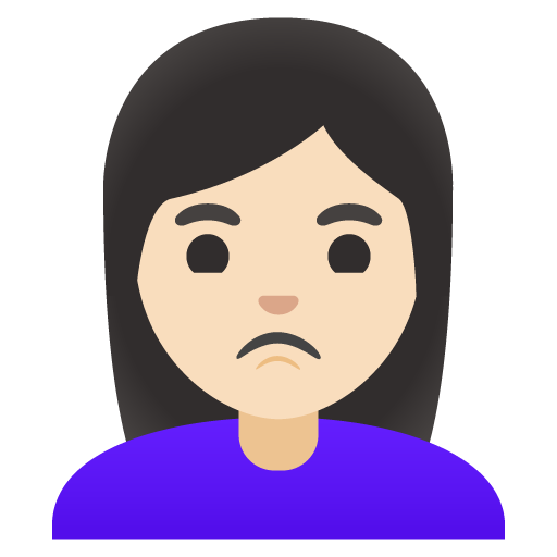 Woman Pouting: Light Skin Tone, the previous design