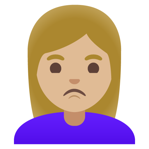 Woman Pouting: Medium-Light Skin Tone, the previous design