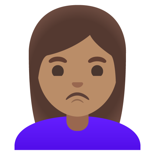 Woman Pouting: Medium Skin Tone, the previous design