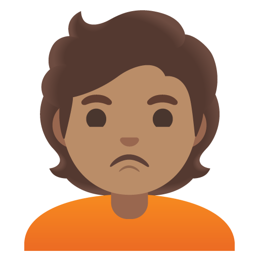 Person Pouting: Medium Skin Tone, the previous design