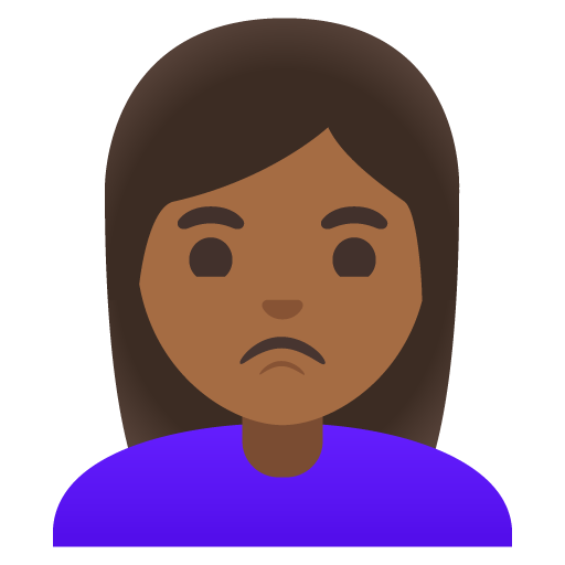 Woman Pouting: Medium-Dark Skin Tone, the previous design