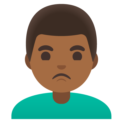 Man Pouting: Medium-Dark Skin Tone, the previous design