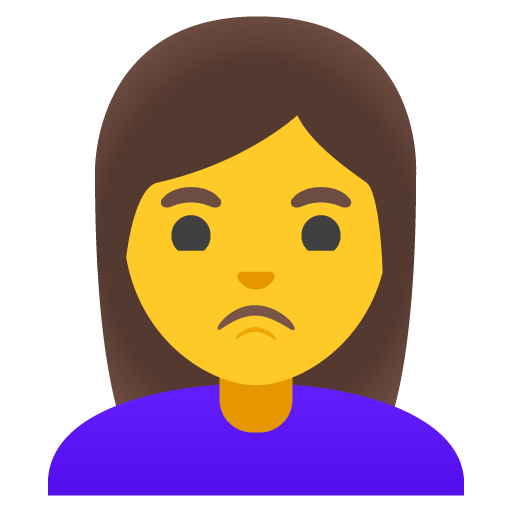 Woman Pouting, the previous design