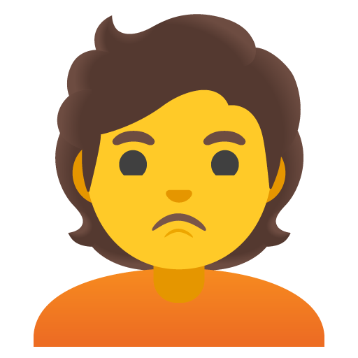 Person Pouting as drawn by Google in Android 11.0