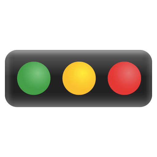 Horizontal Traffic Light as drawn by Google in Android 11.0