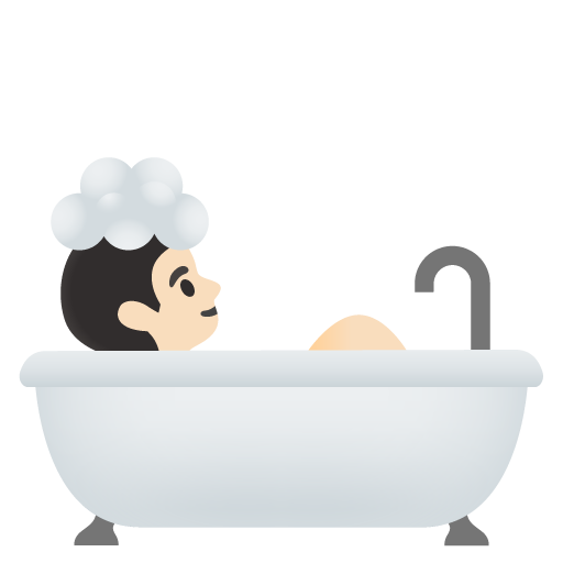 Person Taking Bath: Light Skin Tone, the previous design
