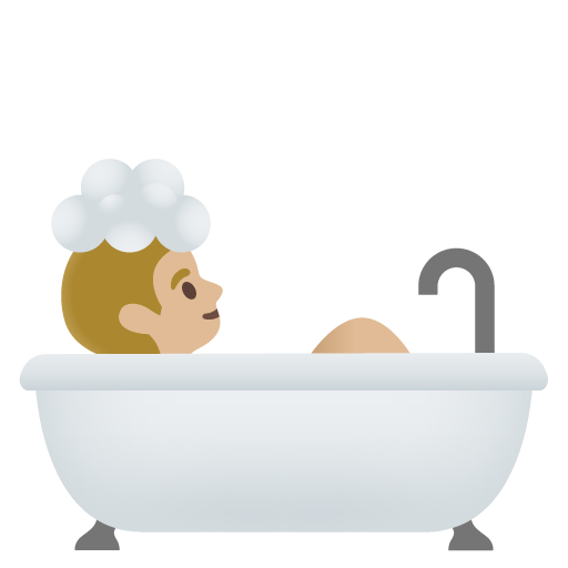 Person Taking Bath: Medium-Light Skin Tone, the previous design
